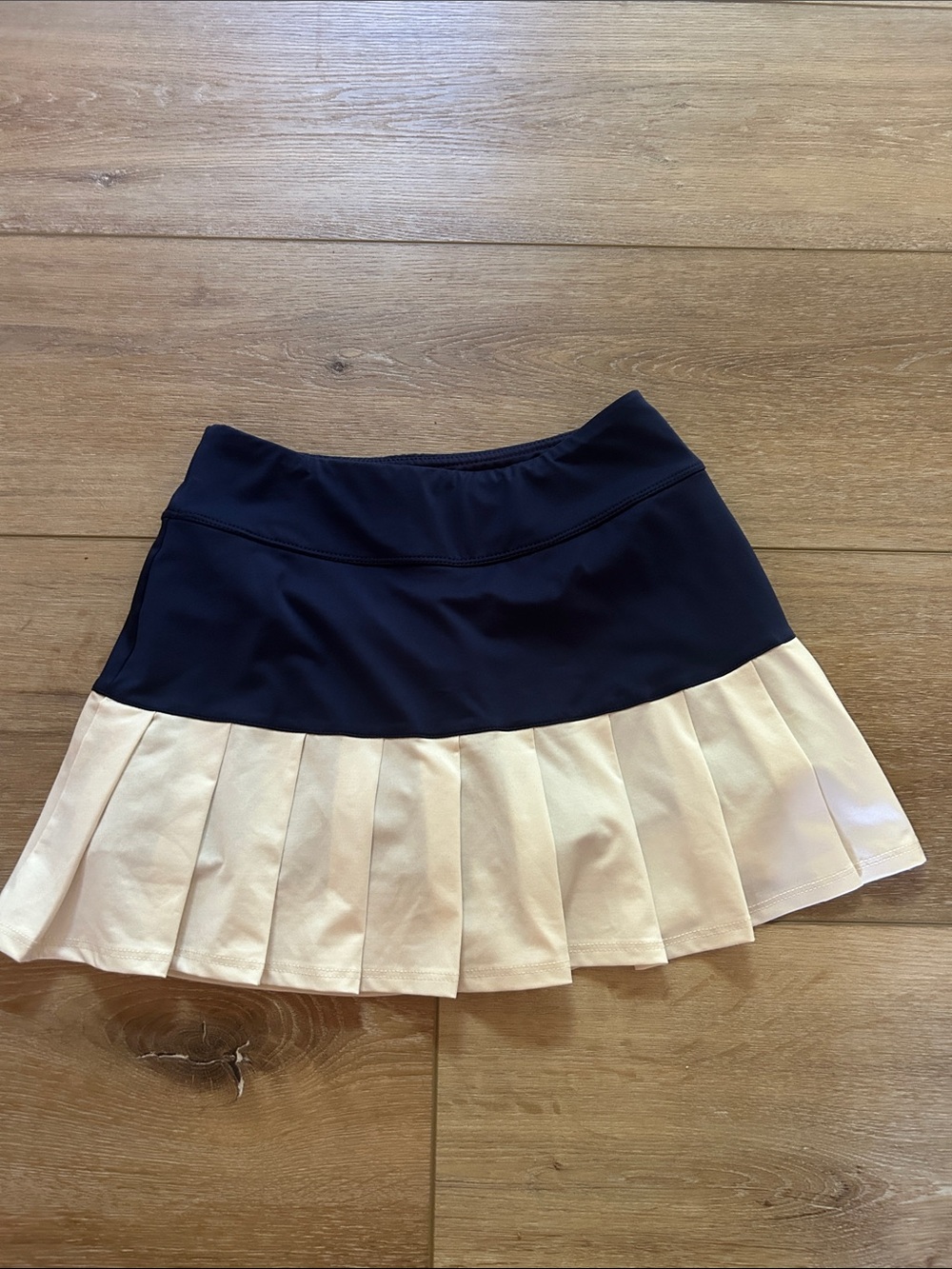 Eleven by Venus Williams - Women’s Navy and Cream Pleated Tennis Skirt